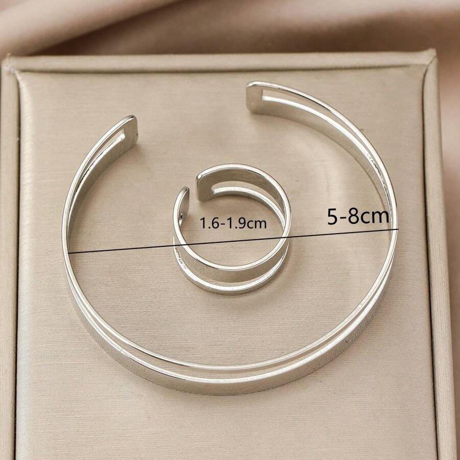 Minimalist Geometric Parallel Jewelry Set