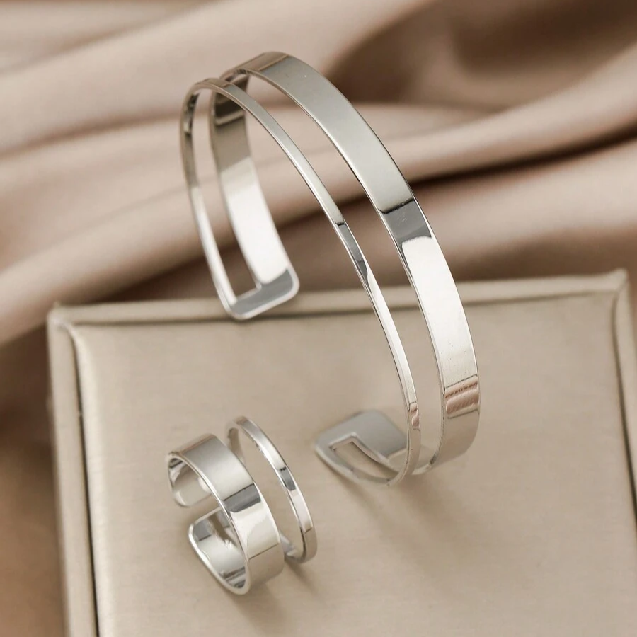 Minimalist Geometric Parallel Jewelry Set