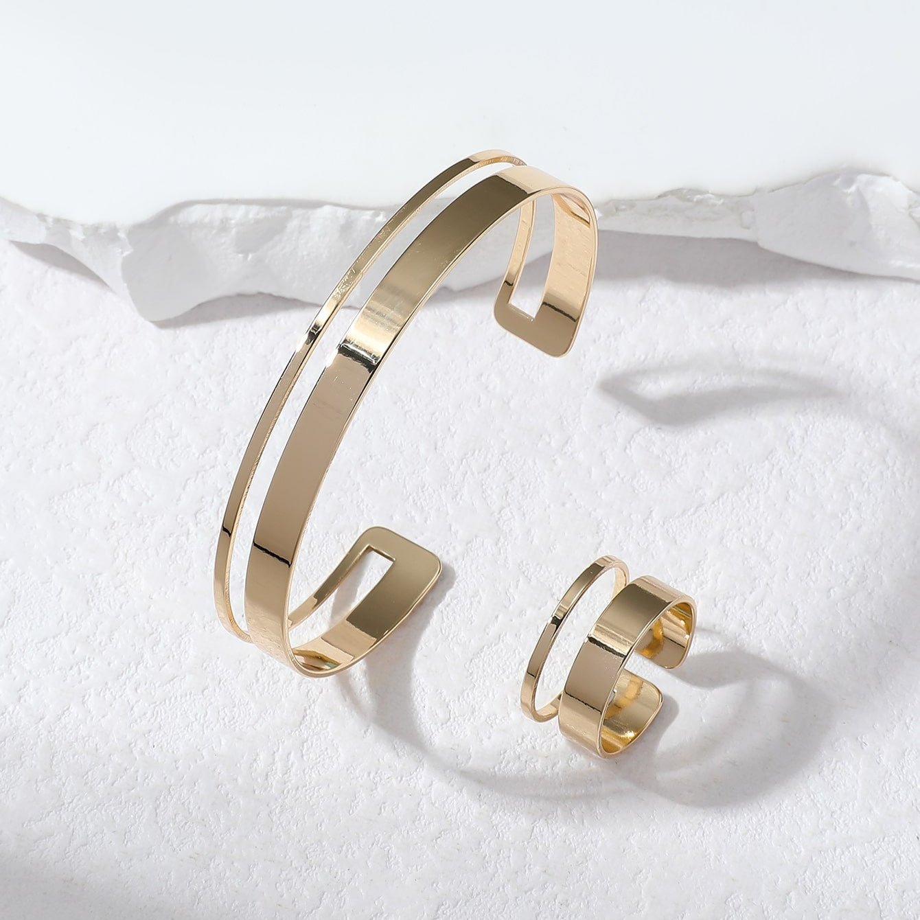 Minimalist Geometric Parallel Jewelry Set