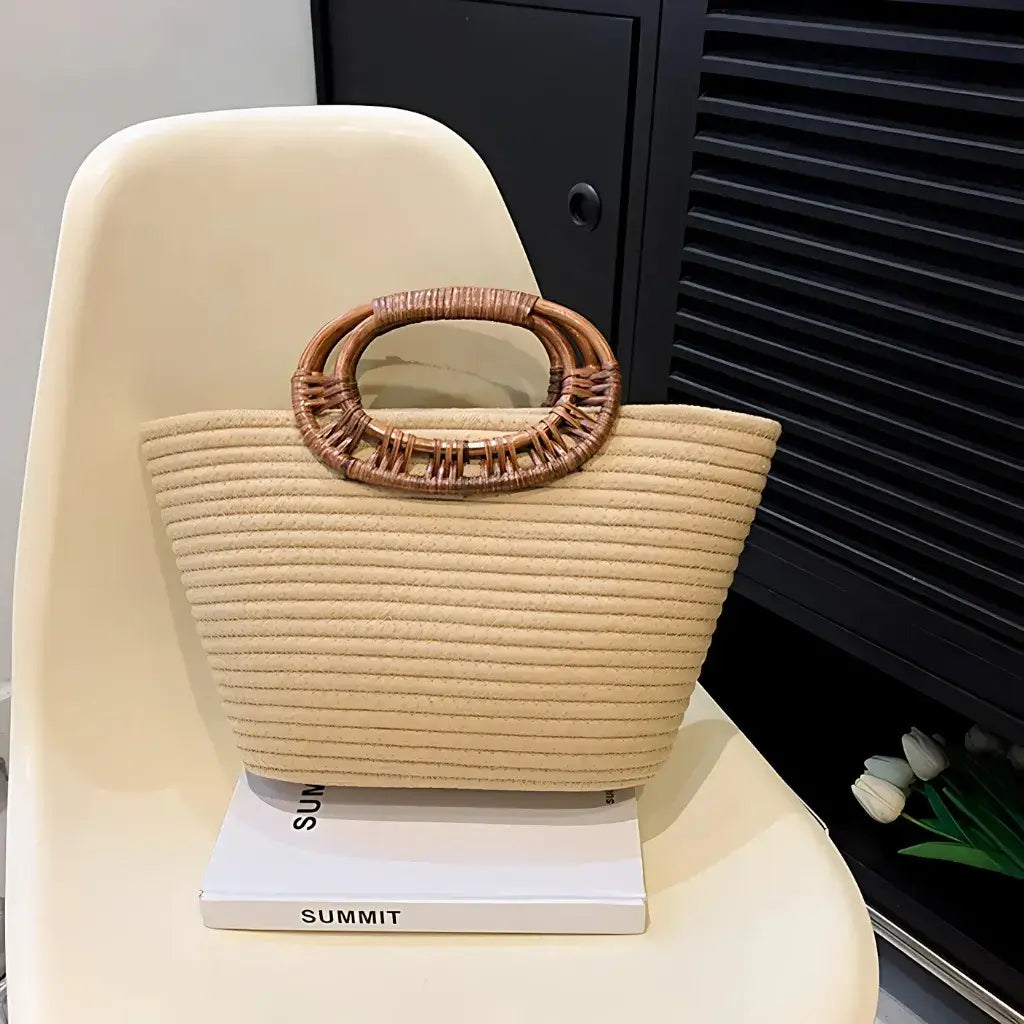 Secret Black Straw Bag
