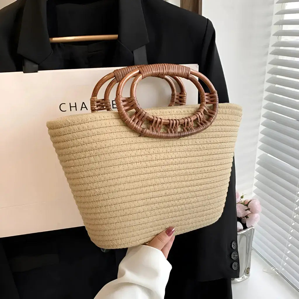 Secret Black Straw Bag