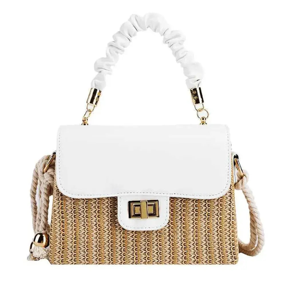 Secret White Straw Bag