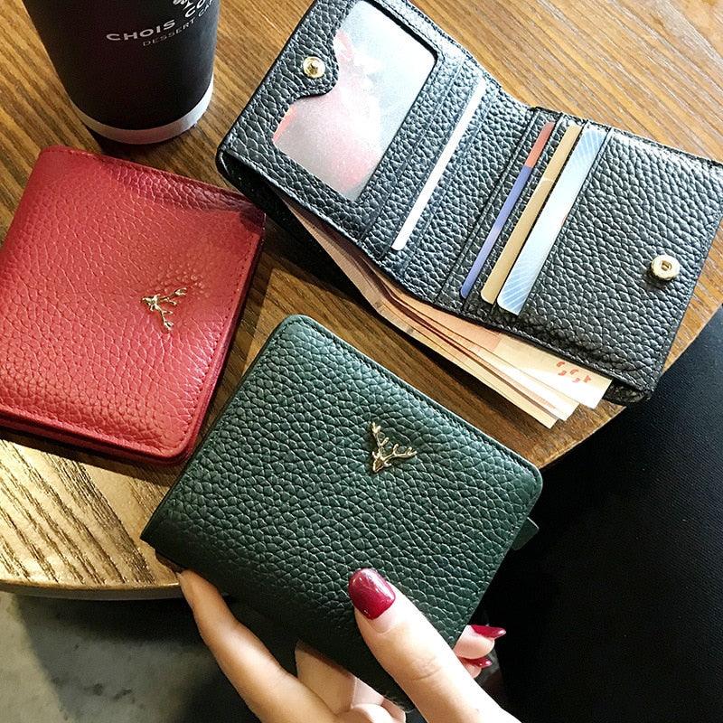 Women's Genuine Leather Compact Wallet Roseli