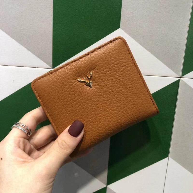 Women's Genuine Leather Compact Wallet Roseli