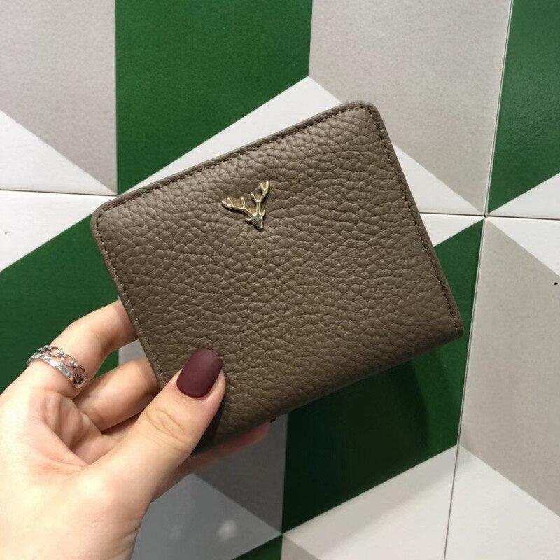 Women's Genuine Leather Compact Wallet Roseli