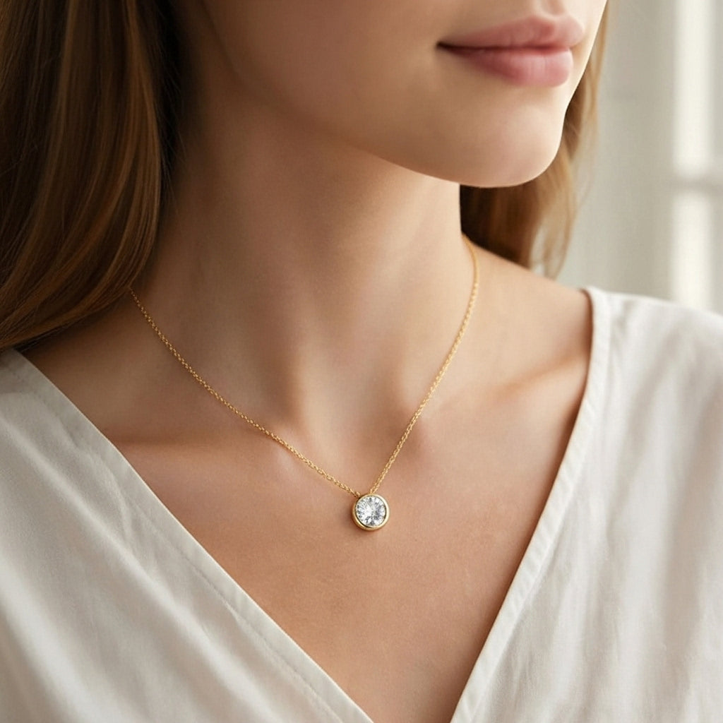 Necklace Circle of Strength 14k Gold