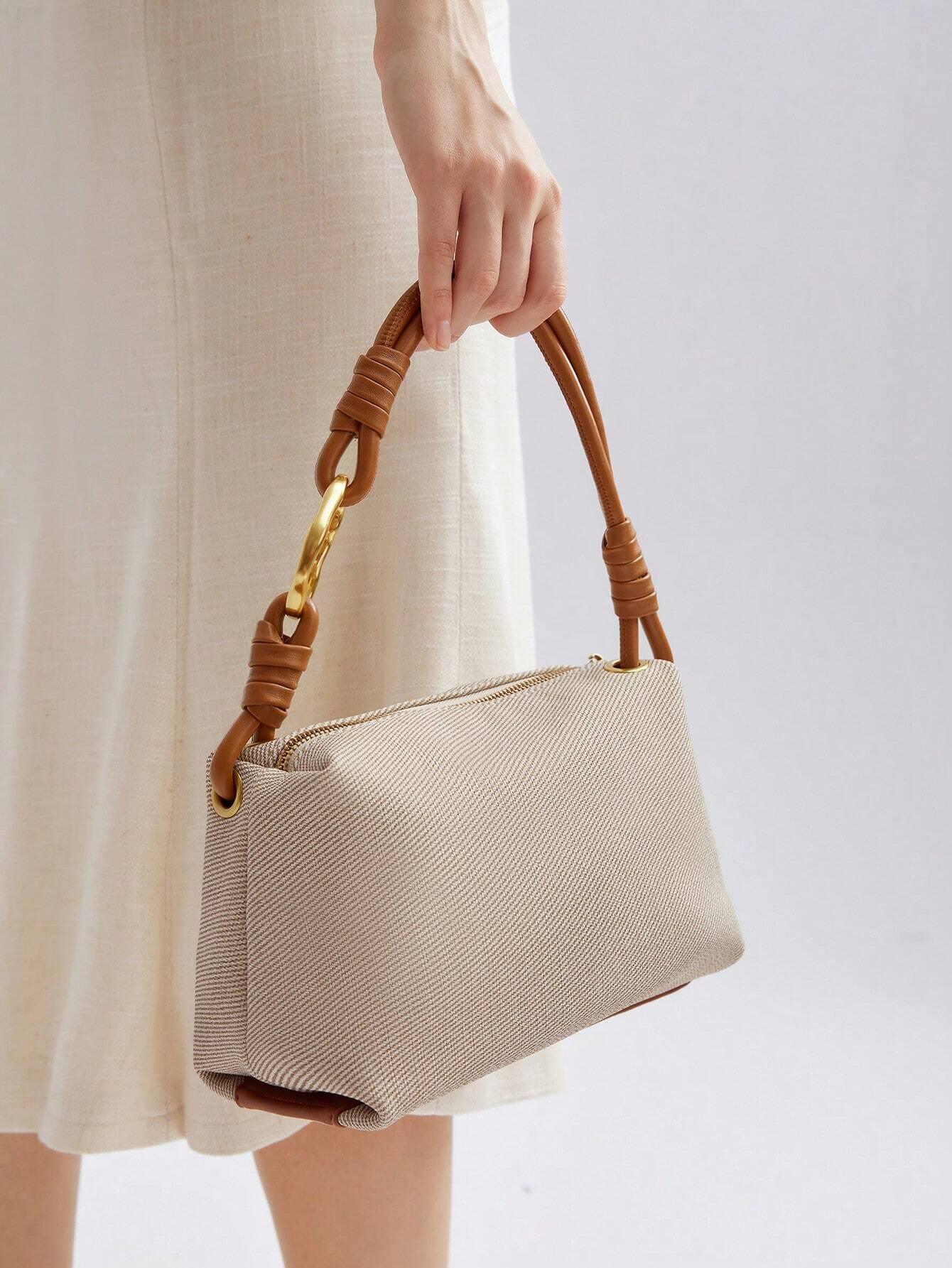 Venezia Minimalist Shoulder Bag with Strap Details
