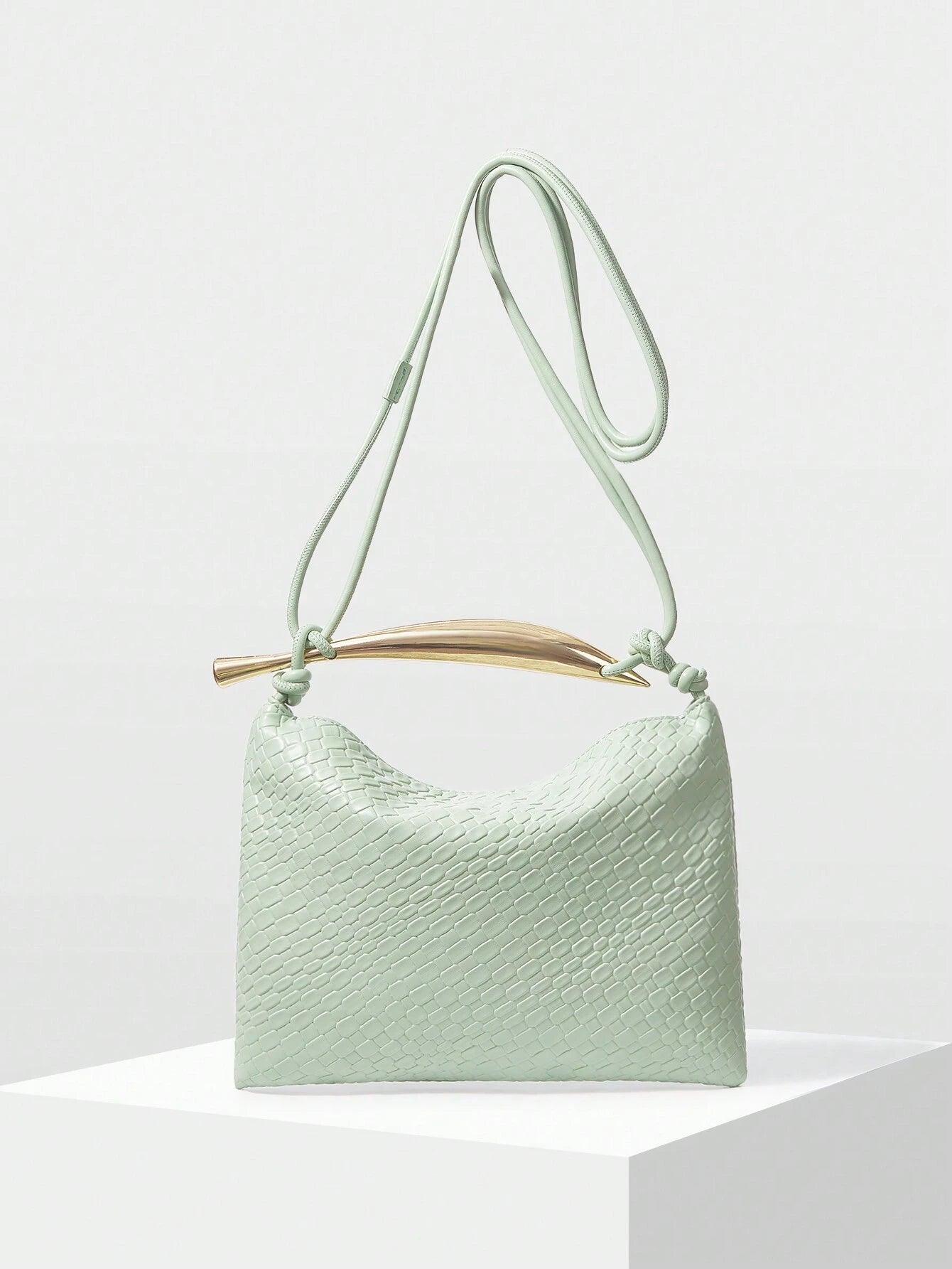Textured Leather Shoulder Bag - Riviera