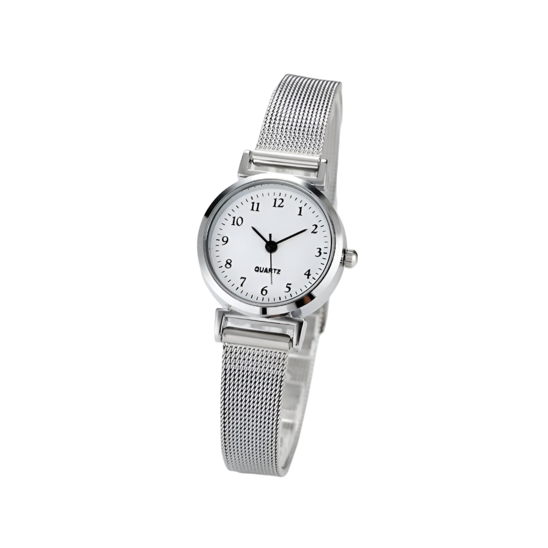 Women’s Quartz Oval Watch with Stainless Steel Strap